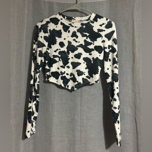 Cow print crop top